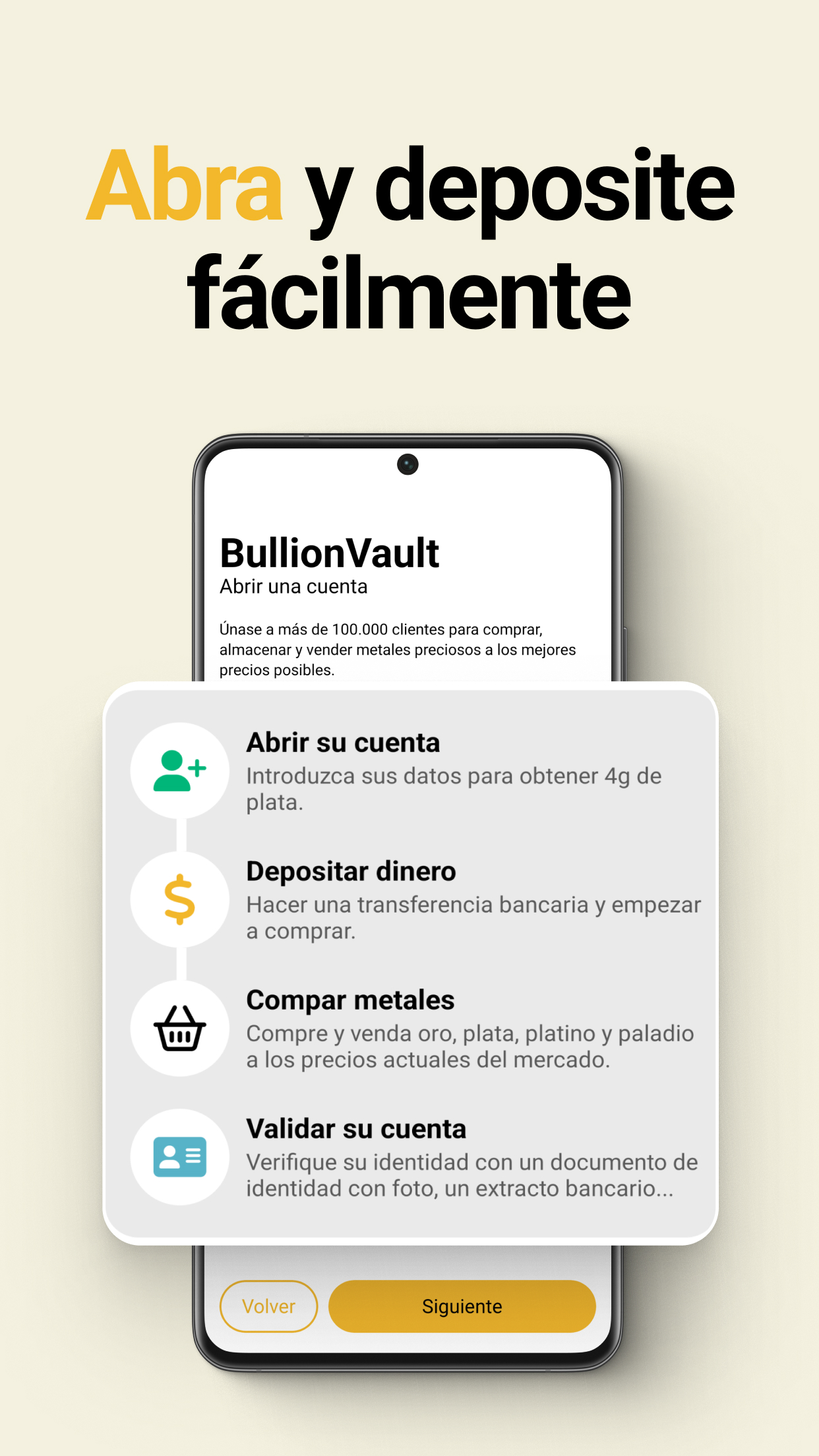 Abra su cuenta y deposite fondos en pocos minutos. Obtenga plata gratis para probarnos.